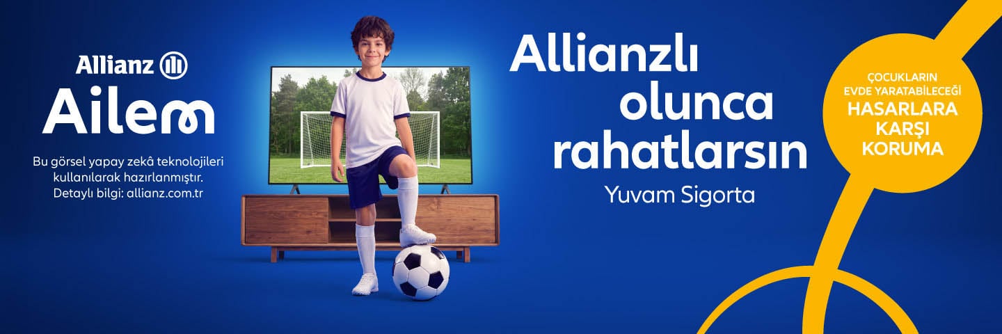 Evde topla oynayan çocuk ve Allianz Yuvam Sigorta hasar koruması.
