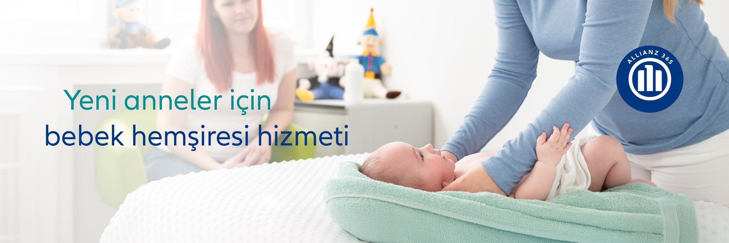 Yeni annelere özel Allianz bebek hemşiresi hizmeti ile bebeğiniz güvende.